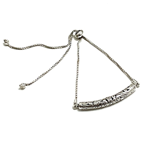 New STERLING SILVER Scrollwork Bracelet - Picture 9 of 10